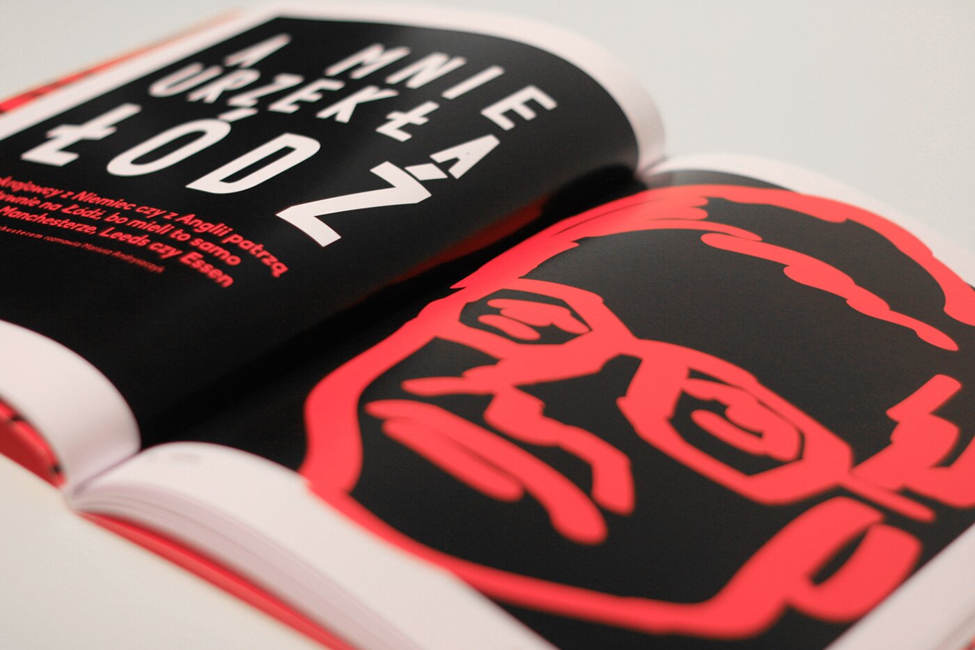 Photography of a magazine spread