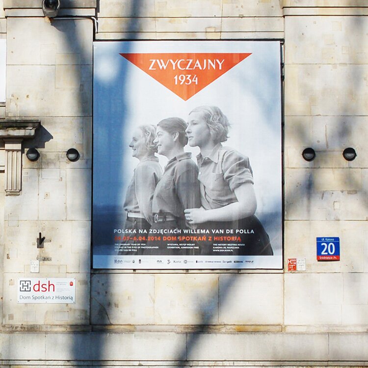 Poster for Villem van de Poll exhibition in History Meeting House in Warsaw