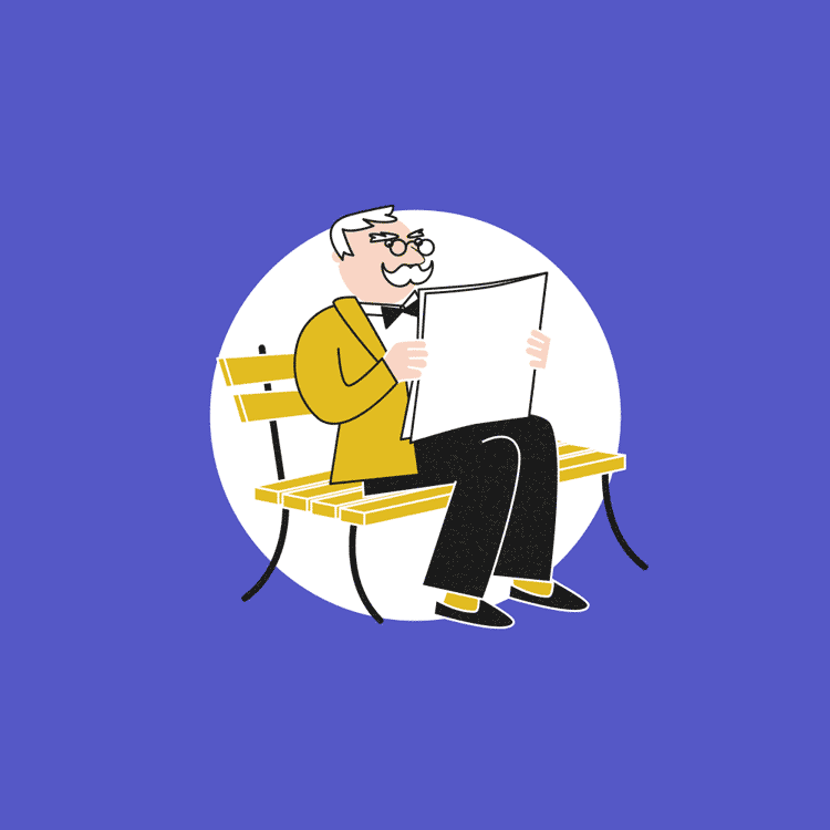 Illustrations for Polish Government's website about retirement policy