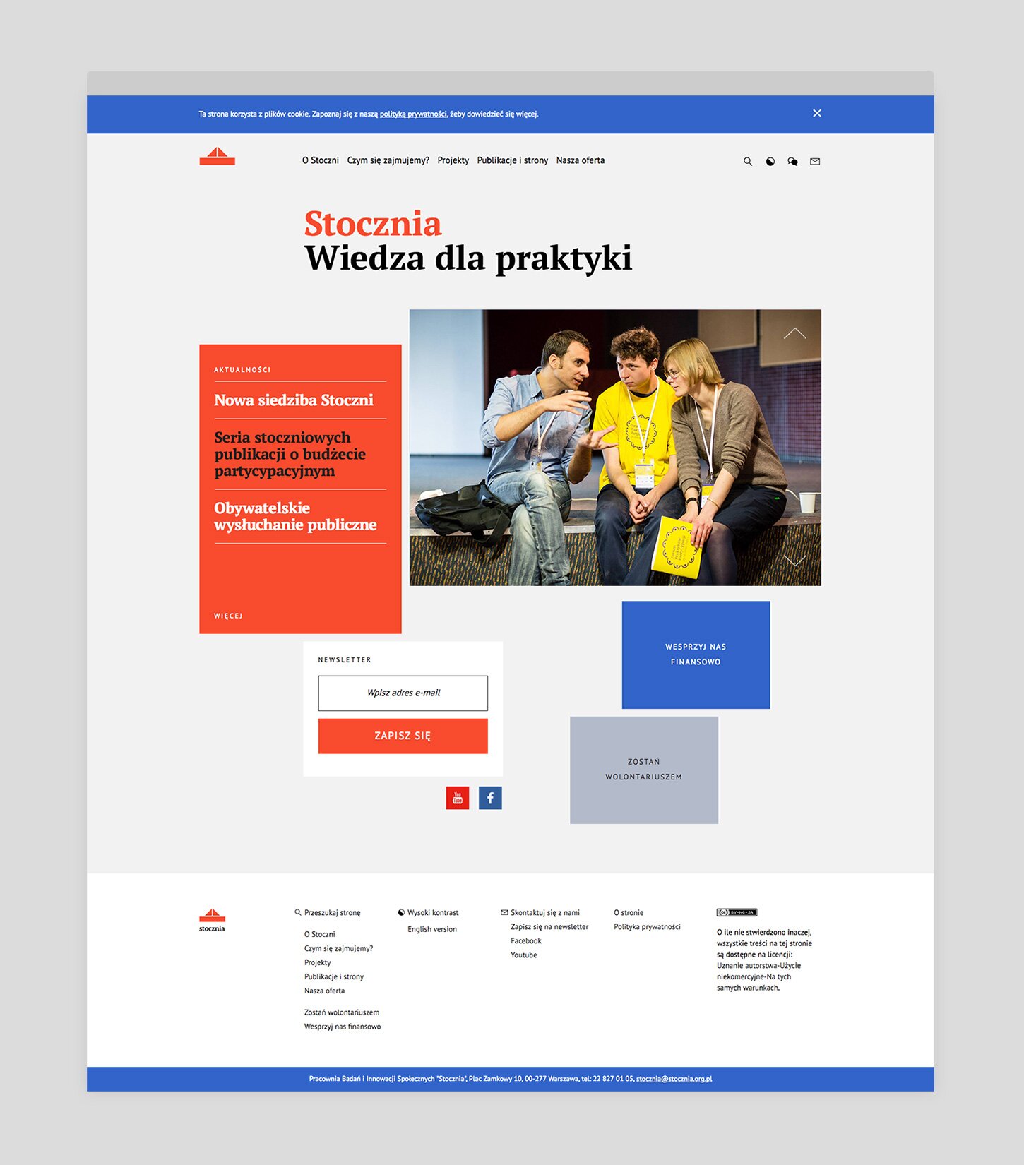 Website for Stocznia - desktop version