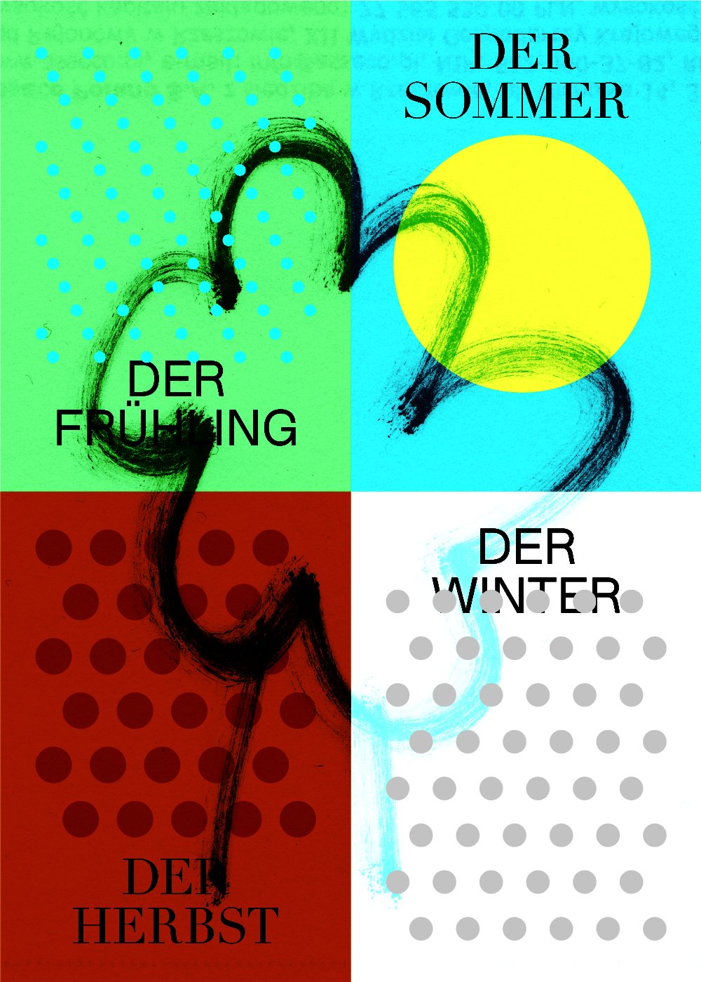 A poster illustrating 4 seasons