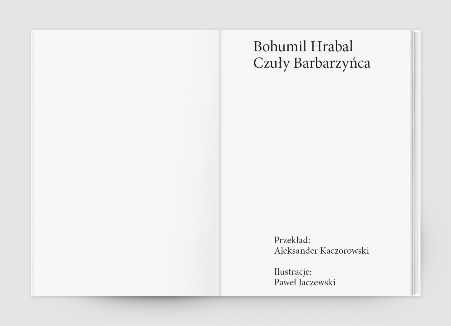 A title page of the book