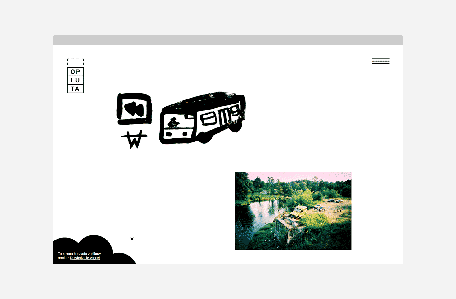 Animated gif showing desktop website for Opluta