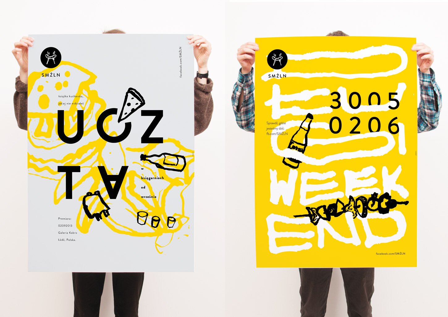 Photography of two people holding printed posters