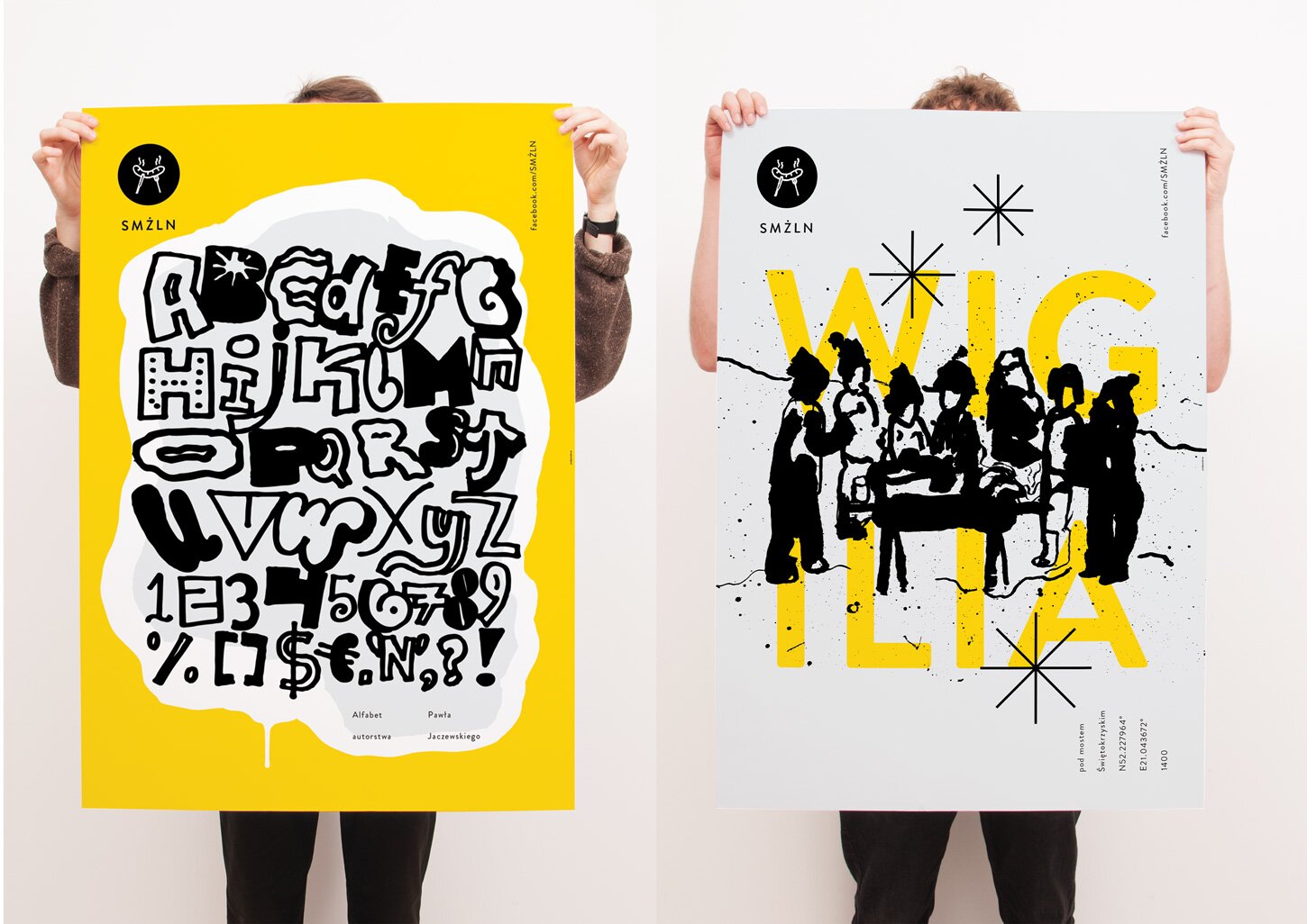 Photography of two people holding printed posters