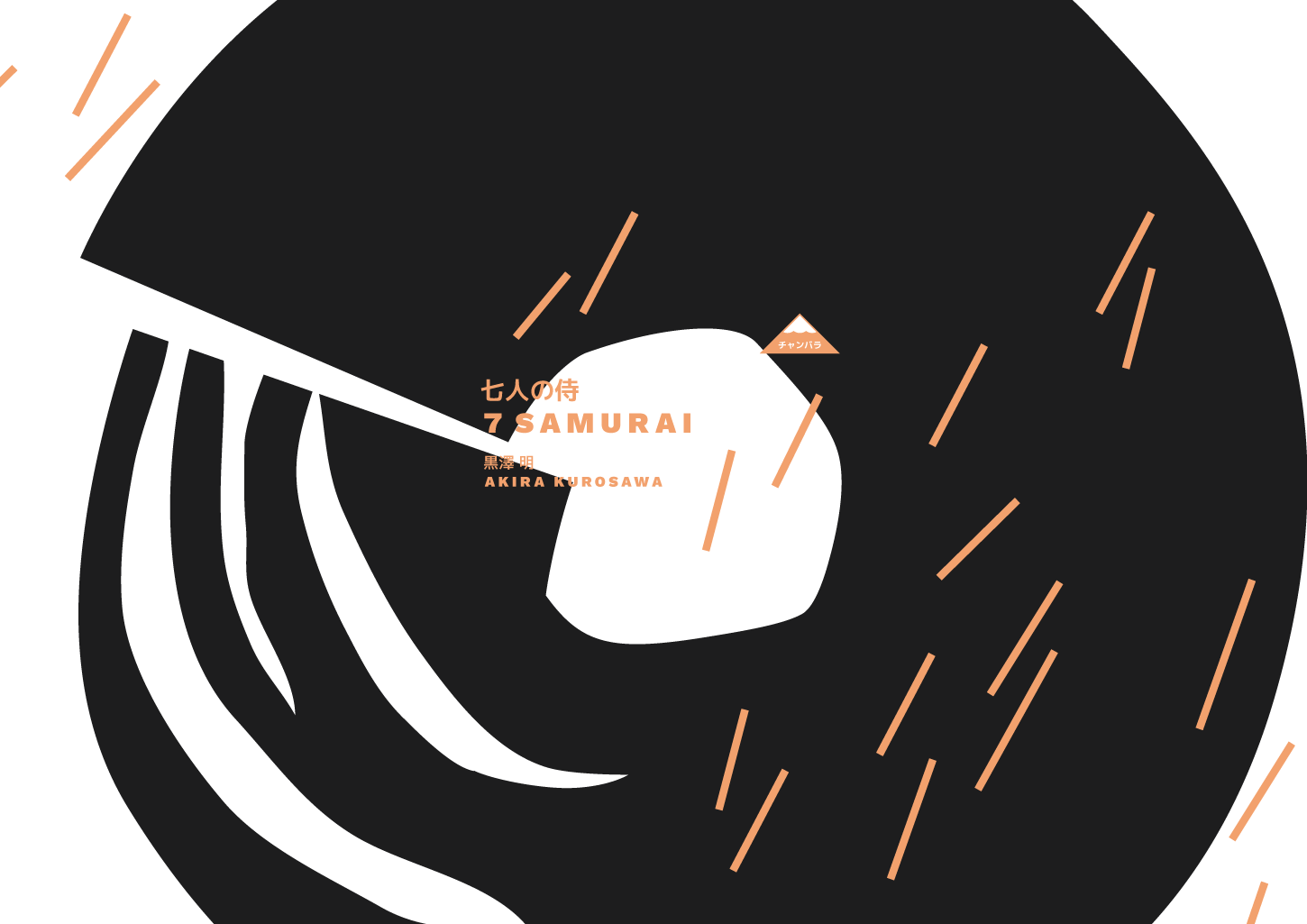 Graphic design of a DVD packaging for 7 Samurai movie