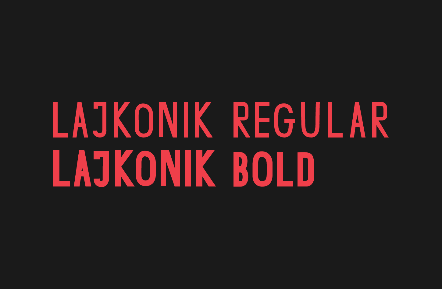 Phrases Lajkonik regular and Lajkonik bold